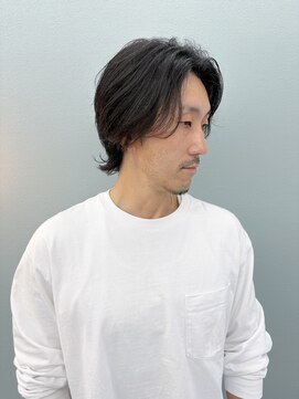 ケシキ(keshiki) センターパートミディウルフ