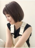 田中似合わせカットメルティカラー内巻きミニボブ