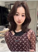 韓国くびれミディアムヘア