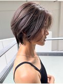 外国人風前下がりレイヤーショートボブ n7.913