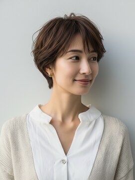 ハート 新子安店(HEART) 着物ヘア/ダークアッシュ/ミディアムレイヤーカット/新子安