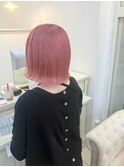 ハイトーン/ペールカラー/ペールピンク/さくらピンク/外ハネボブ