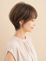 アビリタ(abilita) ショート 丸みボブ 美人ショート ベージュ 赤み消しカラー 40代