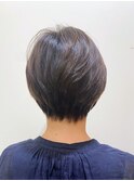 グラデーションボブベージュブラウン