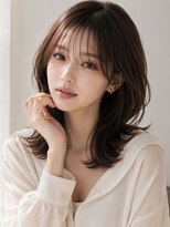 リリアーナ(LILIANA) 池袋 流しバング ミントグレージュ マッシュウルフ シースルー