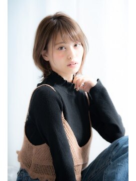 キャンバス バイ ネオリーブ 横浜西口(Canvas by neo.) 斜めバング　ゆるふわショートボブ　簡単スタイリング　小顔