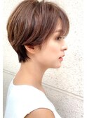 20代30代40代大人可愛いひし形ショートボブ　襟足すっきり
