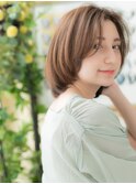 かきあげ前髪バレイヤージュ大人ボブショートa川口20代30代40代!