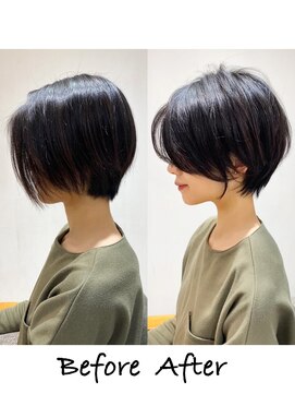 ビュー トウキョウ(VIEW TOKYO) 渋谷 20代30代40代大人可愛いひし形ショートボブ