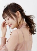 三軒茶屋_ヘアアレンジ_ヘアセット_ダウンスタイル_セミロング