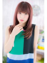 ミック 日暮里店(miq)&nbsp;チェリーブラウンで透明感★大人ガーリーストレートa1