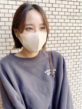 エマ 谷山店(EMMA) センター分け　ボブ　切りっぱなし　大人ナチュラル
