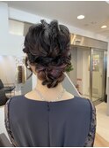 結婚式ヘアセット シニヨンアレンジ ヘアアレンジ