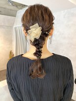 【手ぶらでok~飾り付き】編み下ろしチュールアレンジ　miwa