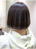 【 Ｉ. 】暗めでも可愛いハイライト切りっぱなしボブ　川口