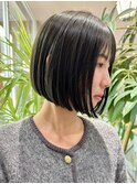 20代30代　前髪ありのミニボブ