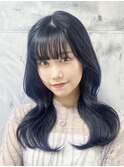 韓国風くびれヘア/ブルー
