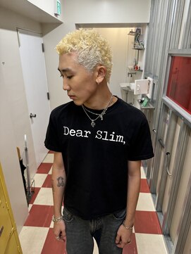 メリケンバーバーショップ トーキョー(MERICAN BARBERSHOP TYO) ハイライト/マッシュパーマ/ウルフ/アッシュブラック450