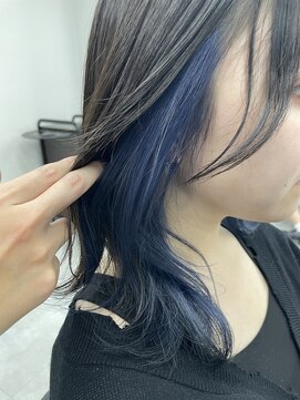 アオアクア バイ グルグル 小岩店(ao akua by GULGUL) シルバーブルー×インナーカラー