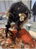 成人式ポコポコ玉ねぎのツインテール