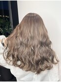 バレイヤージュベージュナチュラルグラデーションハイトーン