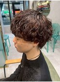 メンズマッシュウルフツイストスパイラルパーマツイストパーマ