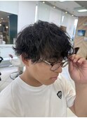 波巻きパーマ