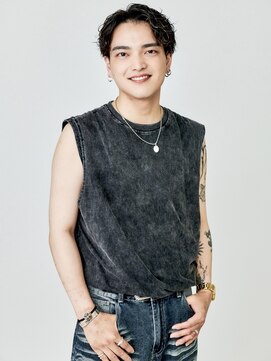 ロンドオム 池袋(Lond Homme) men's/メンズ/ブルーブラック/フェザーパーマ/サーフカール/池袋
