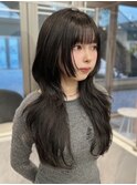 韓国へア/レイヤー/顔周り/ボブ/透明感カラー