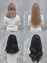 リップ 大阪本店(LIP) 【レミー100%最高級人毛/ロング】シールエクステ60枚+ブリーチ