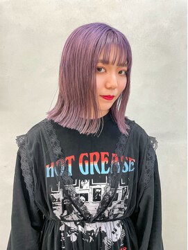 シゼン(SHIZEN) パープルカラー×ナチュラル外ハネボブ