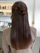 セプト 天神大名(SEPT.)&nbsp;ハーフアップ ストレート ロング 結婚式ヘアセット カチモリ