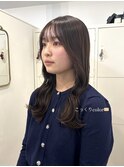 グレージュショートヘアボブヘアシースルーマッシュタッセルボブ