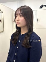 エイチ 梅田(H) グレージュショートヘアボブヘアシースルーマッシュタッセルボブ