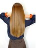 小顔カット+カラー+髪質改善ストレート+4STEPTreatment 【¥16,950OFF】