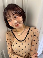 ヴォイス(VOICE) 顔まわりレイヤーカットショートレイヤーチョコブラウンボブ