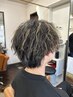 メンズカット+パーマ+メッシュキャップハイライト ¥18000