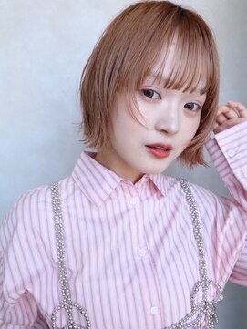 イルウィ(irwi) 【門前仲町】ハッシュカットレイヤーボブ ミルクブラウンカラー