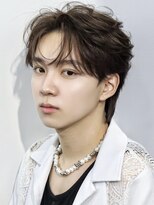 アズ ワン(AS ONE)&nbsp;韓国メンズヘアコンマバング韓国マッシュセンターパートフェザー