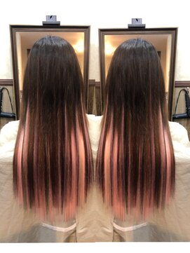 ディー エメ(D-aimer-) 【MAI】ピーチ系×淡いピンクカラーエクステ☆☆