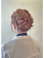 リュクスフォーヘアー(LUXE.for.hair) 編み込みヘアアレンジ/ローシニヨン/ミルクチョコレート