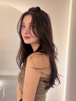 ノク(nok)&nbsp;黒髪韓国ヘアくびれヘア_黒髪小顔オリーブグレーココアベージュ