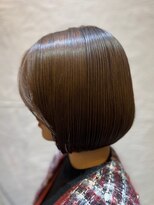 グリンプス 大濠店(Glimpse) 艶感丸みショートボブ 縮毛矯正 ストレート 髪質改善