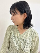 浪漫館 サンク(CINQ)&nbsp;ダークトーン切りっぱなしボブ＠岩下2024/6