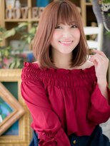 カバーヘア ブリス 北浦和(COVER HAIR bliss)&nbsp;大人可愛いミルクティーピンクミディアムh3北浦和10代20代30代