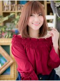 大人可愛いミルクティーピンクミディアムh3北浦和10代20代30代
