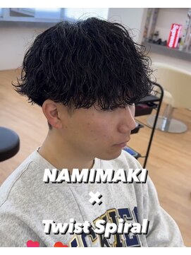 ビカム 名駅(become) 【波巻きツイスパマッシュ】メンズパーマ 縦落ち 束間 名古屋