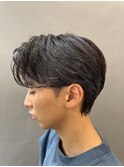 メンズ/センターパート/ニュアンスパーマ/カルマパーマ/横浜