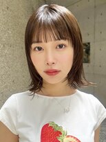 メゾンアクア 表参道(Maison ACQUA)&nbsp;+切りっぱなしボブルフ/黒髪ネビージュ/小顔ワンレン/縮毛矯正