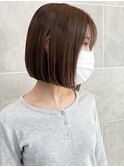 黒髪ボブルフネビージュ小顔ワンレン